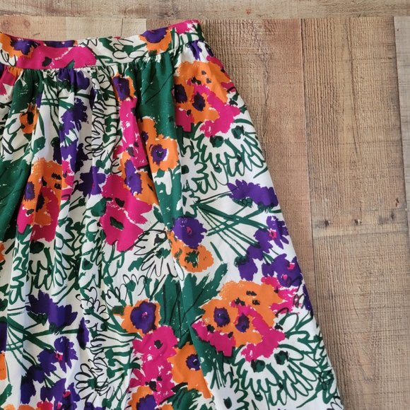 Vera Neumann Vivid Floral Long Skirt - Picture 6 of 14